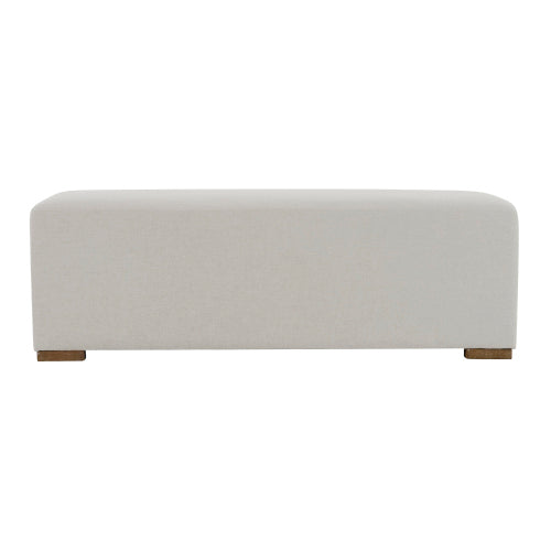 Daigojo Simple White Long Ottoman, Practical Furniture for Living Room and Bedroom