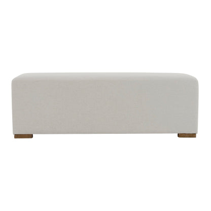 Daigojo Simple White Long Ottoman, Practical Furniture for Living Room and Bedroom