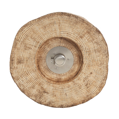 Morvyn Outdoor Fire Pit & Side Table Set – 30, 000BTU Propane Fire Pit + 16x20" Tank Holder,Brown