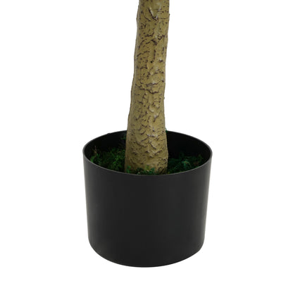 Kyrion 76" Artificial Enkianthus Tree with Black Plastic Pot