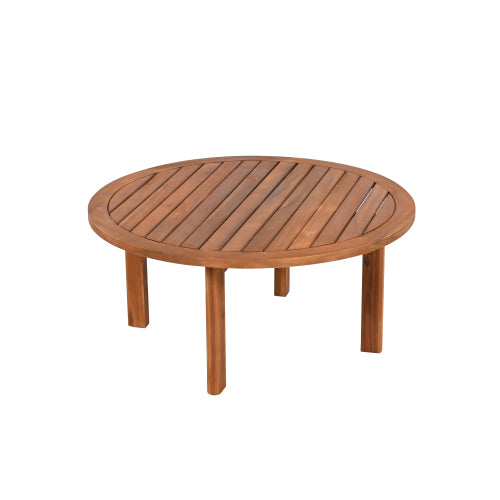 ThruBeam Outdoor Unique Tub Design 4-Seat Sofa Set with Woven Rope, 4 Pieces Acacia Wood Patio Furniture Set