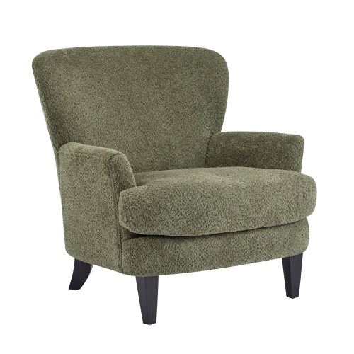 Calla Modern Birch Upholstered Club Chair, Off-White