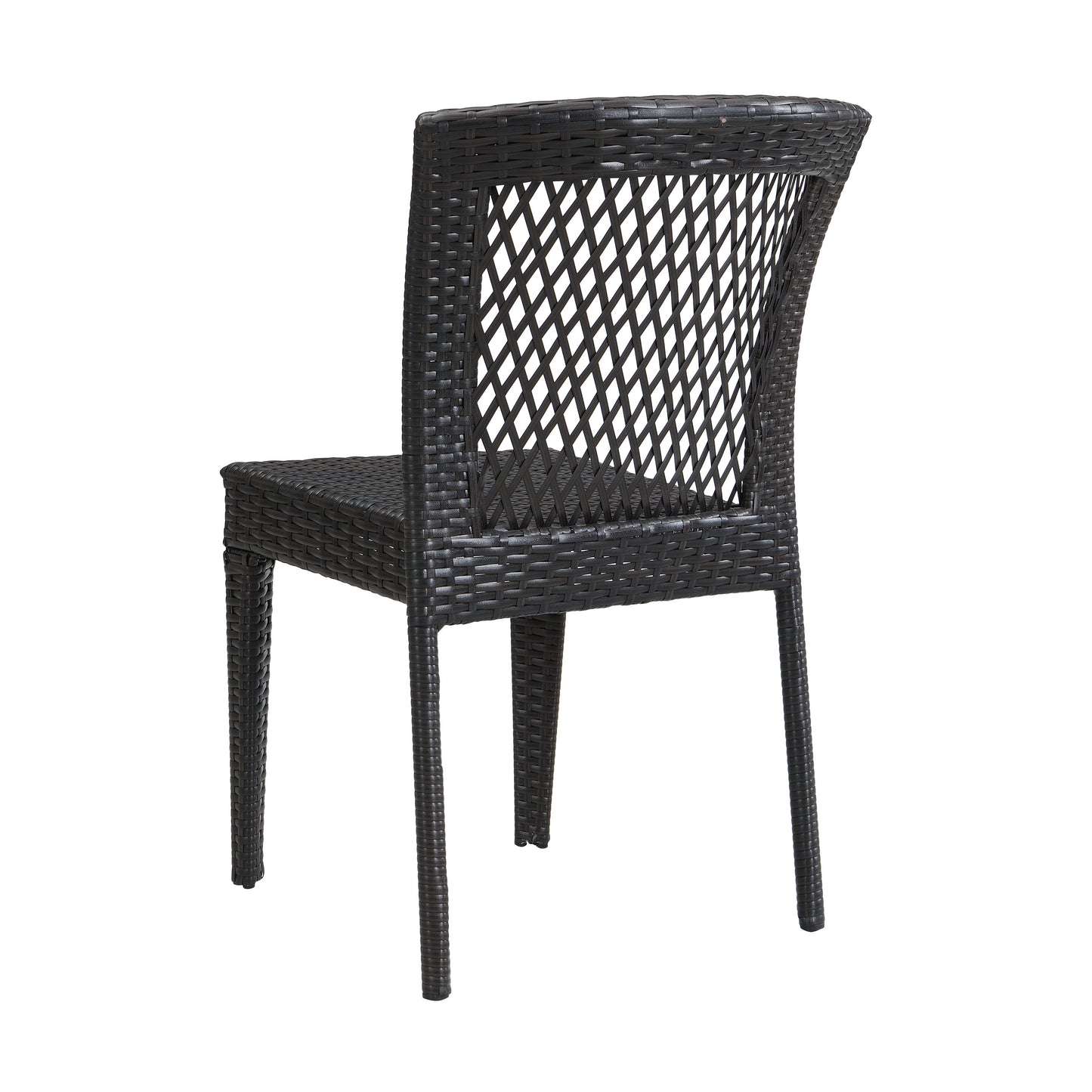 Brisa Outdoor Dining Chairs, Stackable Chairs with UV-Resistant PE Rattan and Steel Frame, Supports 400lbs,Set of 2