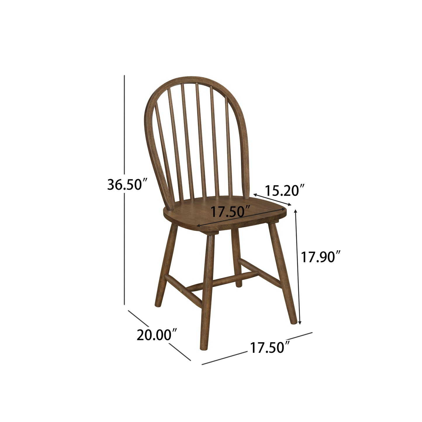 Covelar 36" H Spindle Back Chair (Set of 2)