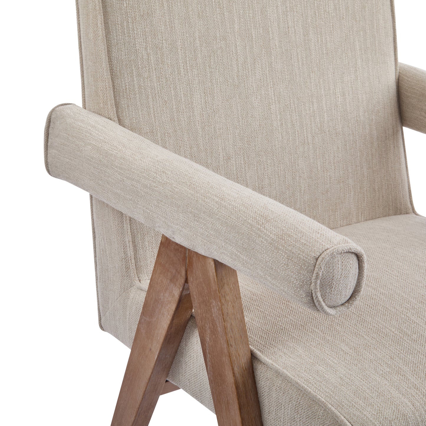 Soliner Indoor Fabric Solid Wood Dining Chair,Set of 2