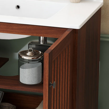 Ottavina Vintage Bathroom Vanity with Ceramic Sink,Cabinet