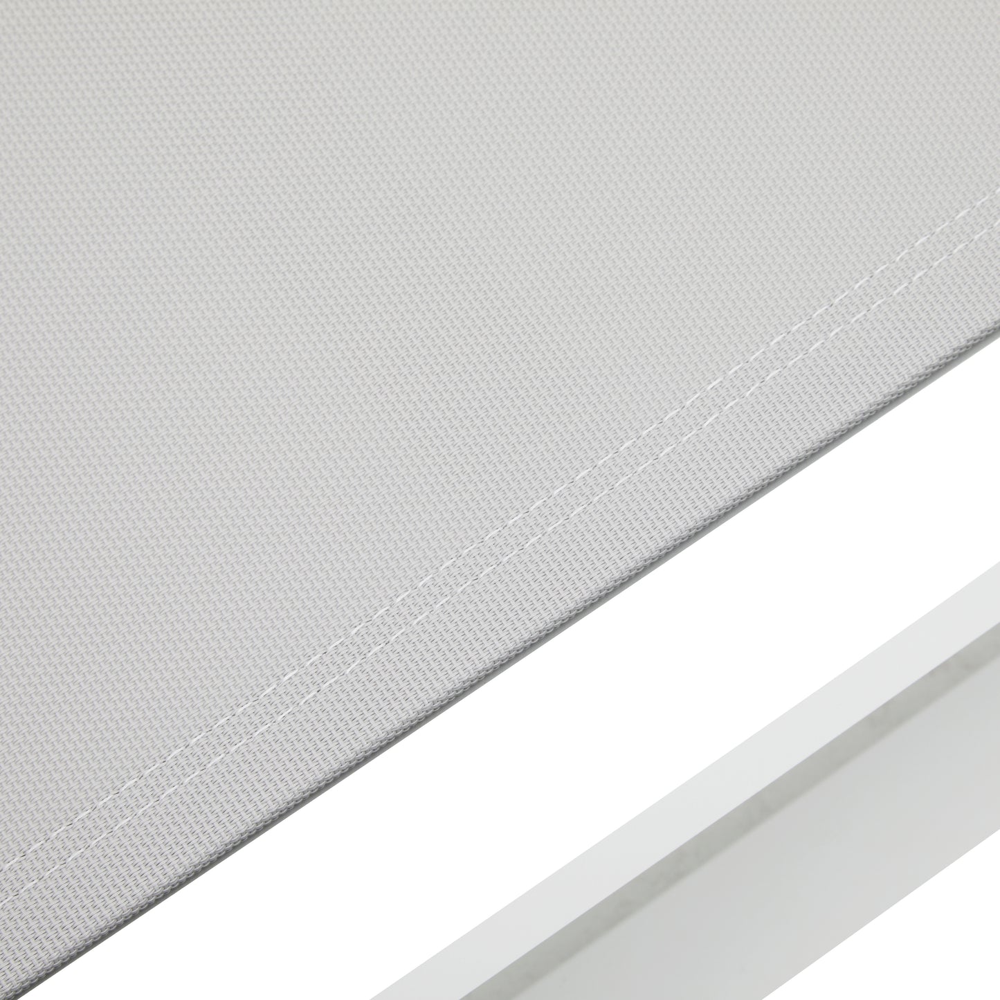 Tavilinin 5-Level Adjustable Outdoor Chaise Lounge, Durable Aluminum Frame & Textilene Mesh