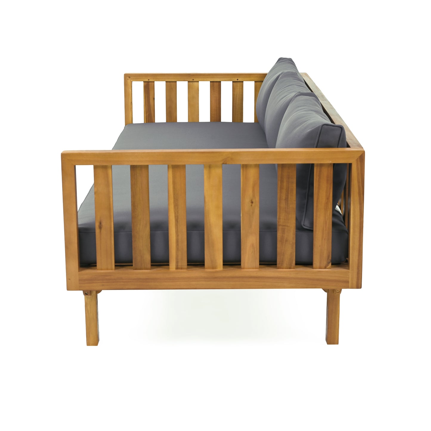 Xenath Outdoor Patio Furnitre Sets 3 Pieces,3 Seater Daybed + Acacia Wood Table