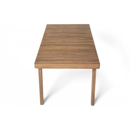 Somadorin 69" Acacia Wood Outdoor Dining Table with Slatted Top