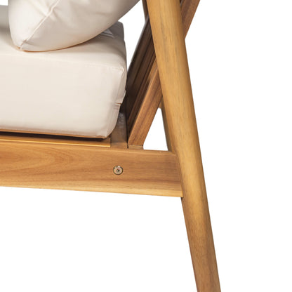 Elarrela Mid-Century Modern Outdoor Lounge Chair with Cushions