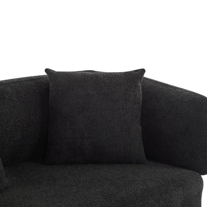 Warder Modern Round Arm Curved Soft Sofa