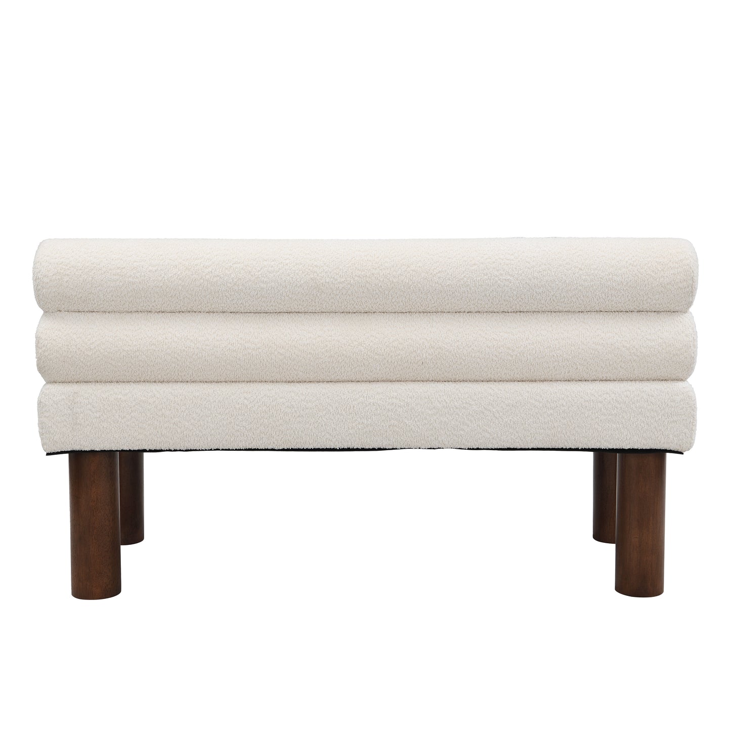 Aetherin Upholstered Dining Bench, Boucle Ottoman for Dining Room, Bedroom, Living Room