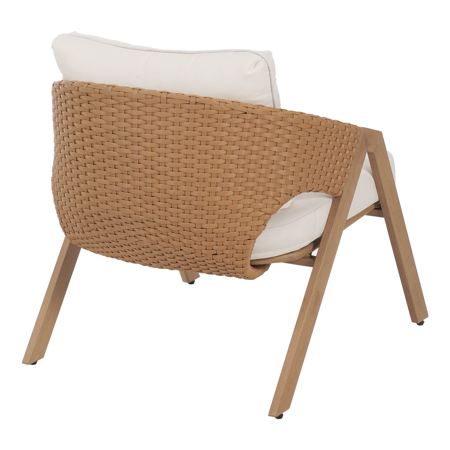 Reafter Outdoor Patio Elegant rattan Chair with Cushions (Set of 2)