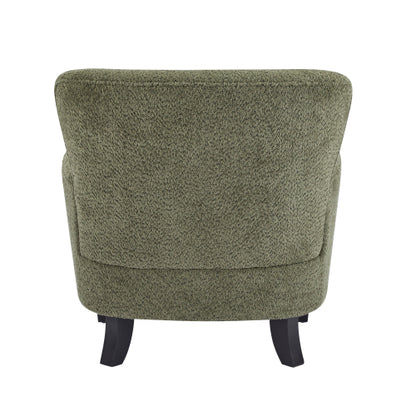 Calla Modern Birch Upholstered Club Chair, Off-White