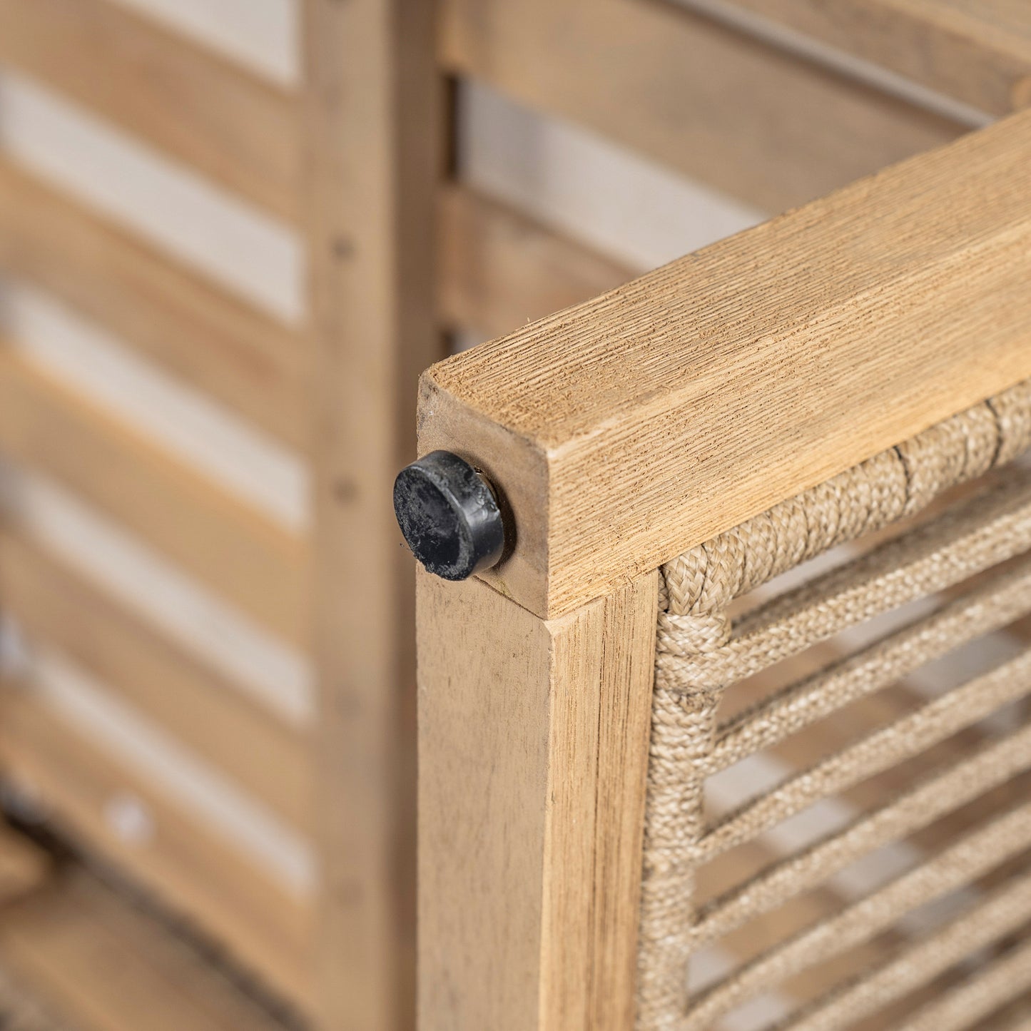 Maelrik 54.4'' Outdoor Acacia Wood Loveseat with Cushions