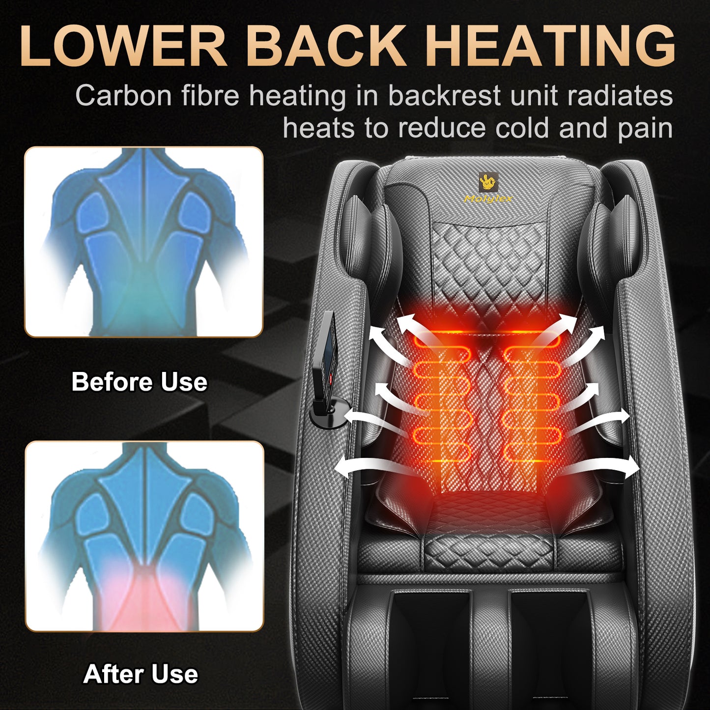 Erelith Massage Chair Blue-Tooth Connection and Speaker, Easy to Use at Home and in The Office and Recliner with Zero Gravity with Full Body Air Pressure
