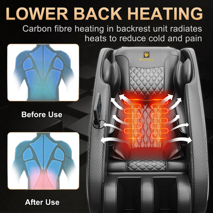 Erelith Massage Chair Blue-Tooth Connection and Speaker, Easy to Use at Home and in The Office and Recliner with Zero Gravity with Full Body Air Pressure