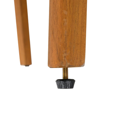 Demorivor Outdoor Dining Chairs Set of 2, Teak Color Acacia Wood Frame,Waterproof Cushion