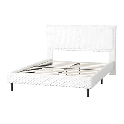 Fessil Simple Modern Plush Soft Bed Comfortable Backrest Bedroom Bed