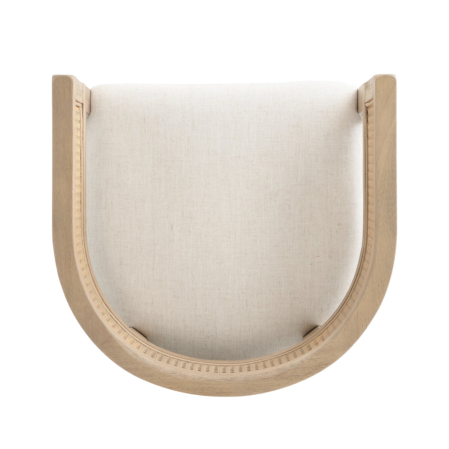 Isidore Wood And Rattan Upholstered Arm Counter Stools,Set of 2