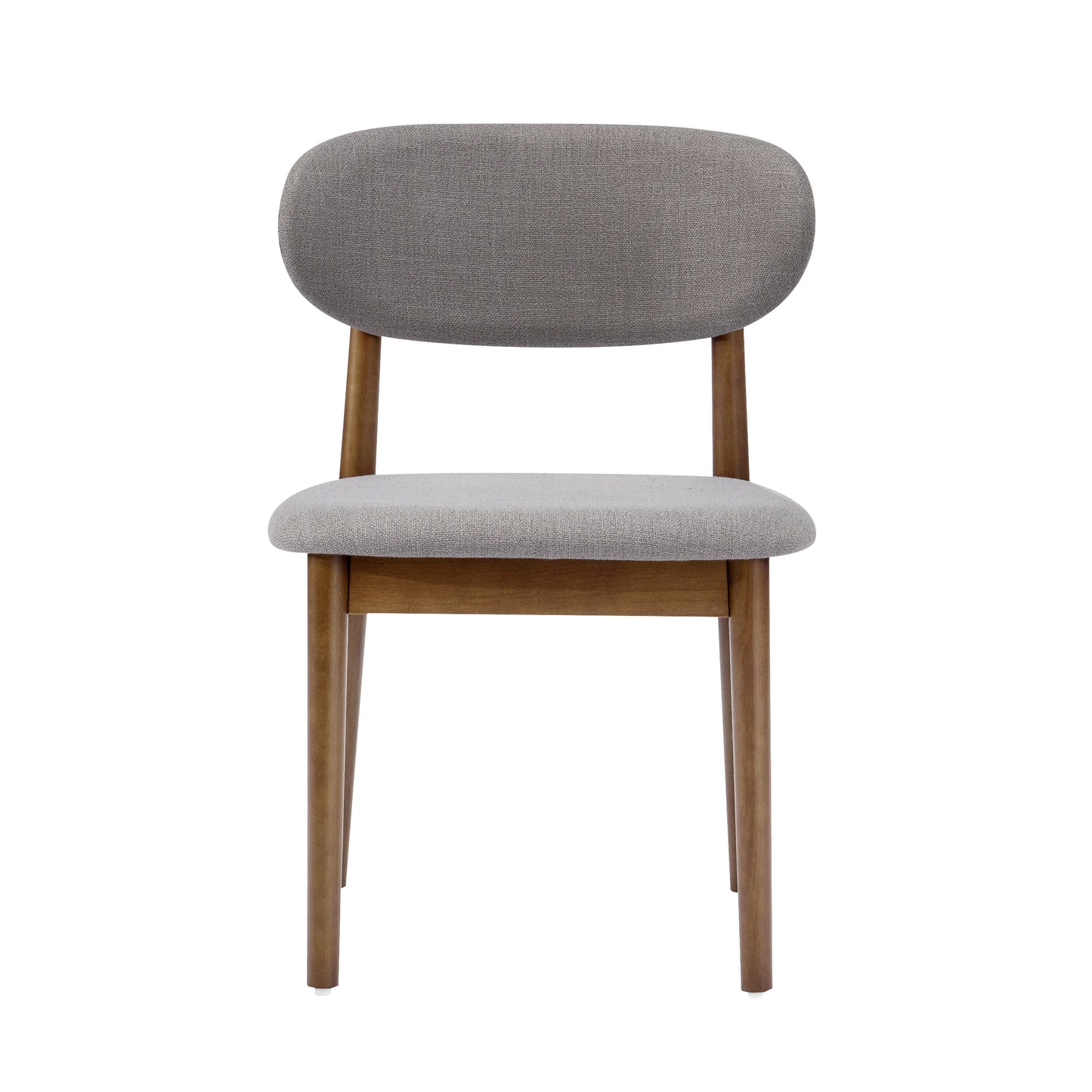Lumene Contemporary Upholstered Side Chair with Soild Wood Legs and Curved Back (Set of 2)