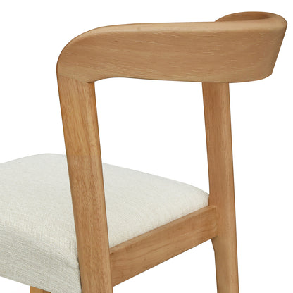 Cavovasir Solid Rubber Wood Counter Stools,Set of 2