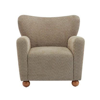 Isorylis Premium Fabric Cozy Wingback Solid Armchair
