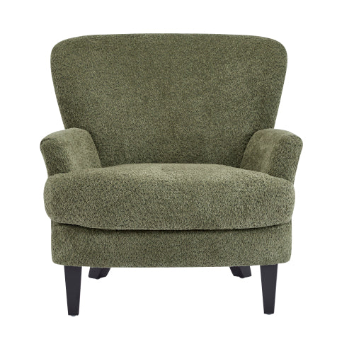 Calla Modern Birch Upholstered Club Chair, Off-White