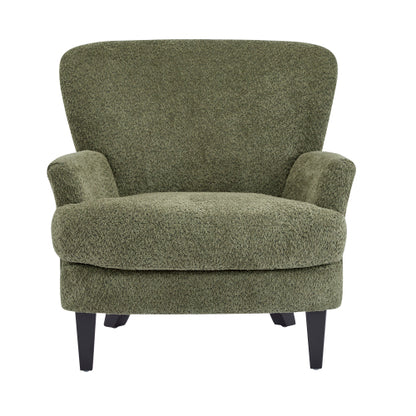 Calla Modern Birch Upholstered Club Chair, Off-White
