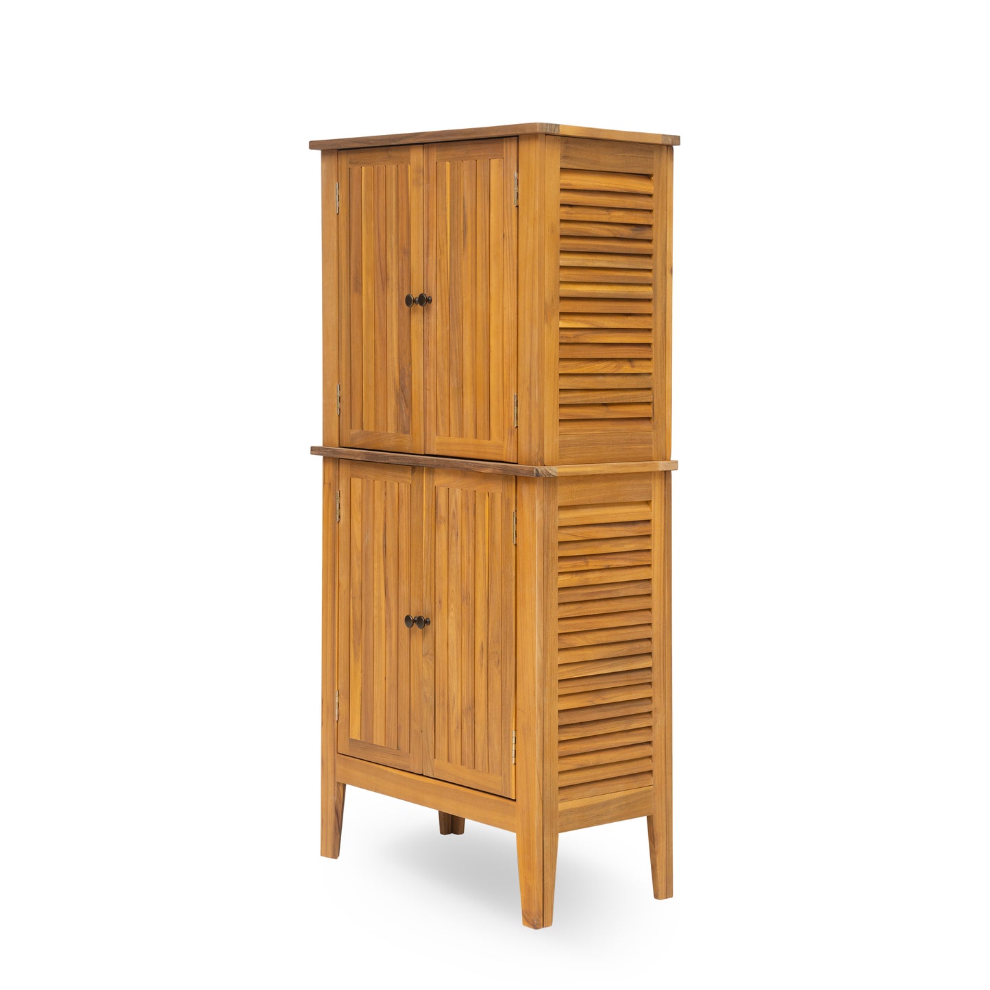 Eirion Outdoor Patio Storage Cabinet, Acacia Wood