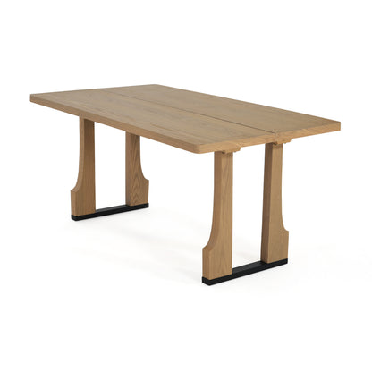 Verenda 63" Rustic Farmhouse Dining Table – Seats 4-6,with Pedestal Base