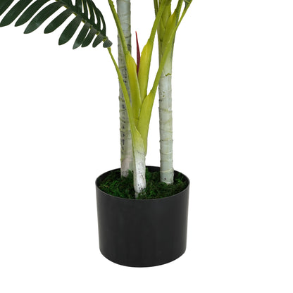 Ambrose 61" Artificial Palm Tree with Black Plastic Pot - 2pcs