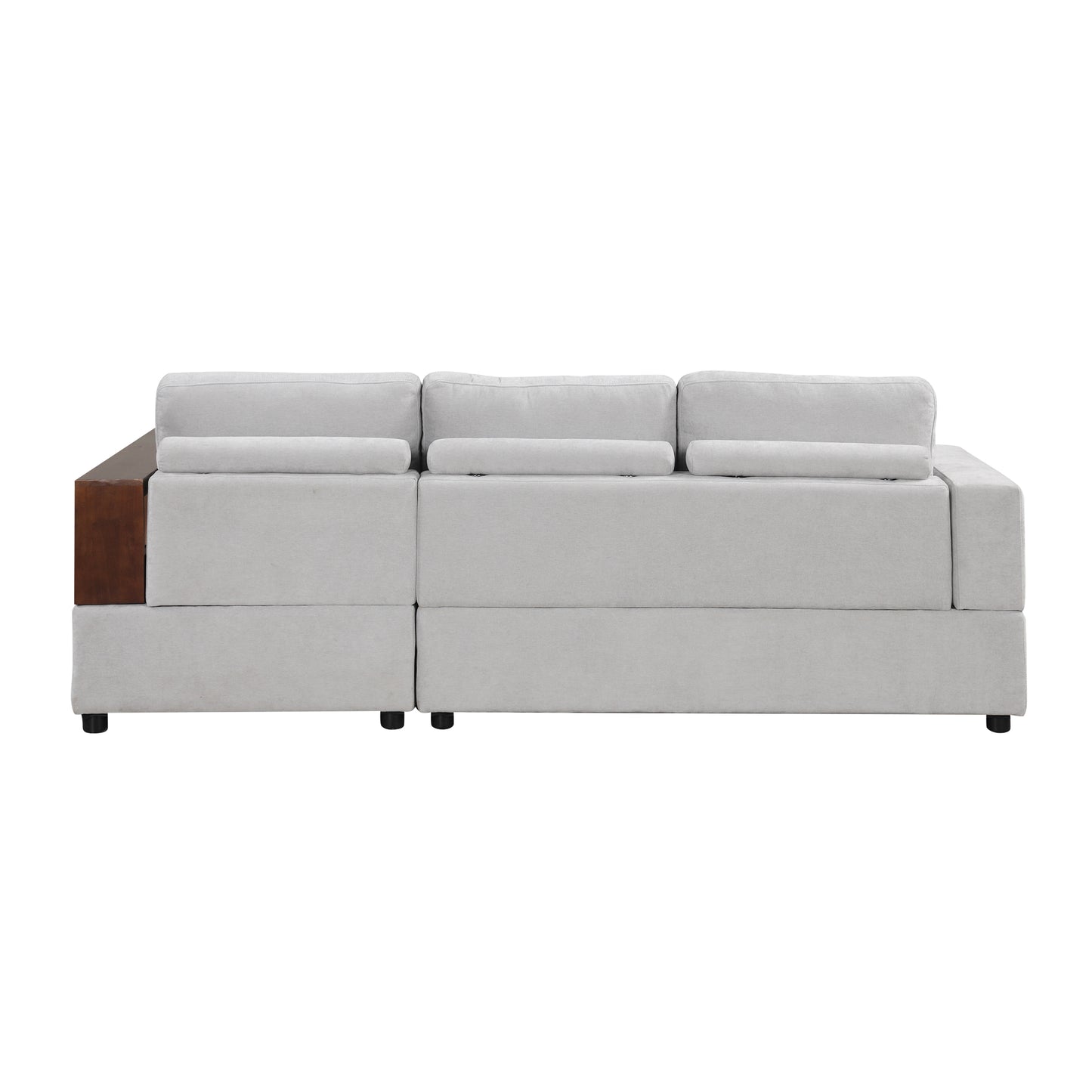 Serava Sectional Sofa Upholstered Sofa Couch with Reversible Armrests for Living Room