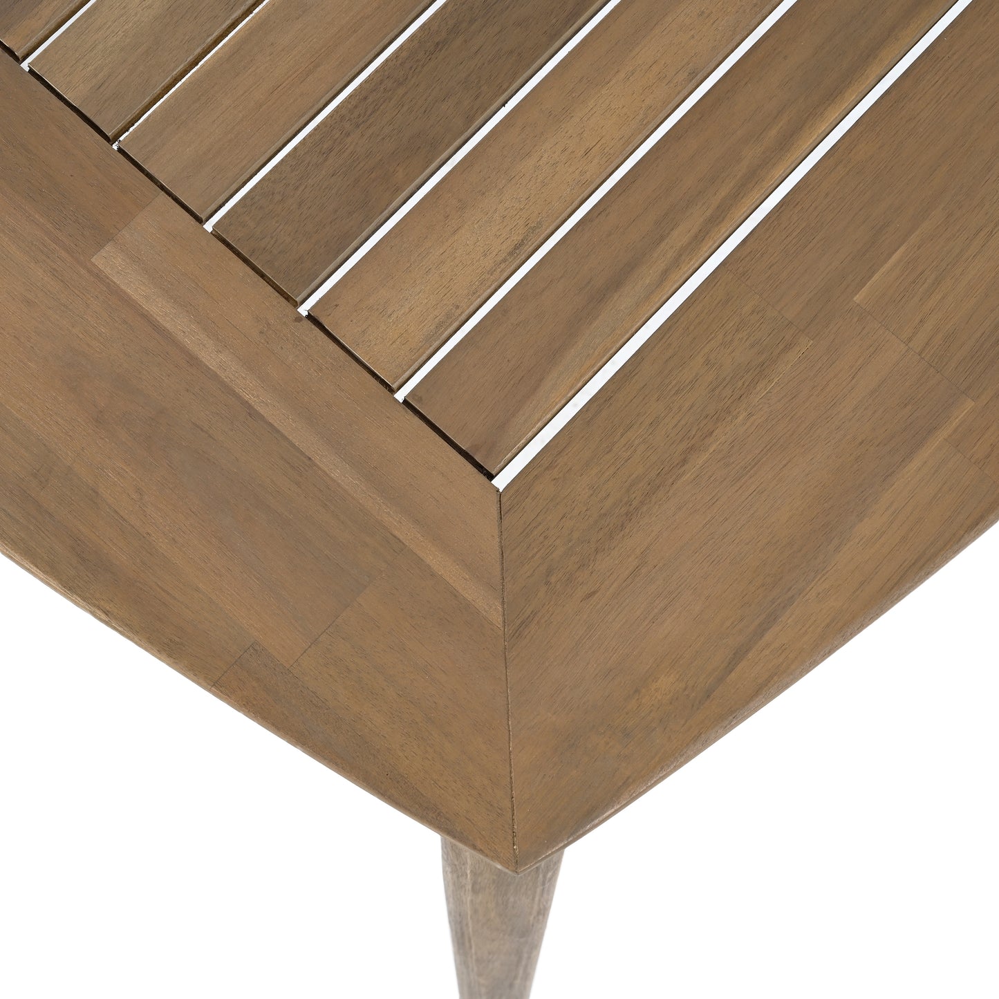 Junosila 5-Piece Acacia Wood Outdoor Dining Set - 70.75" Table & 4 Chairs with Cushions