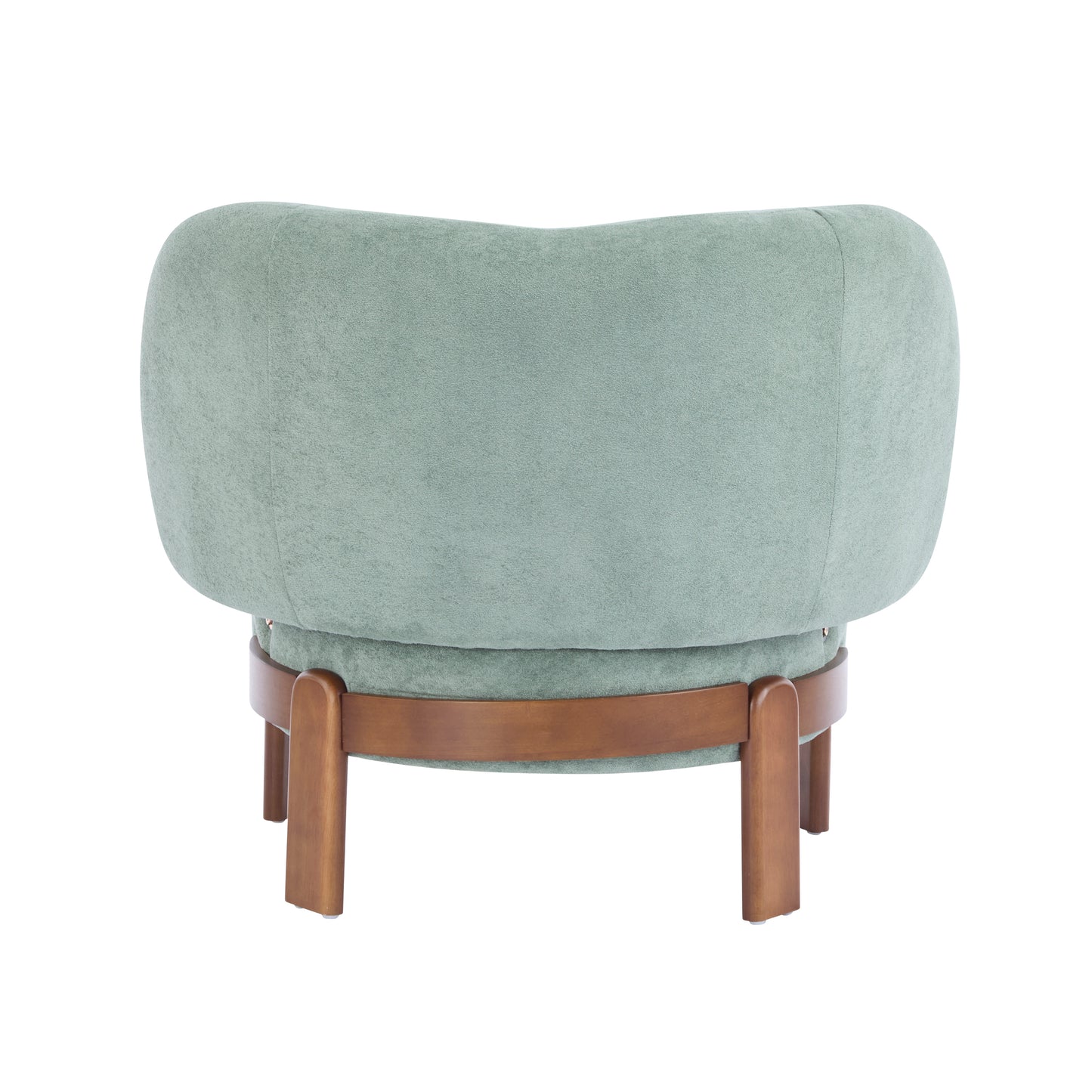Demidorium Cozy Upholstery Solid Wood Wingback Armchair