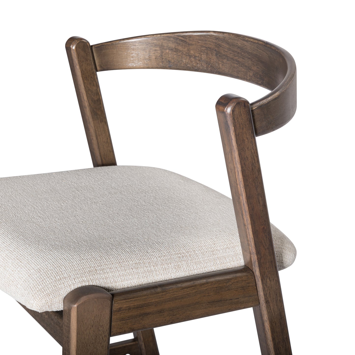 Balman Indoor Rubberwood Barstool,Beige Upholstery, Set of 2