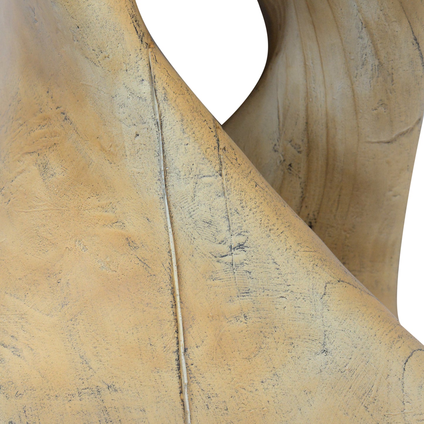 Woanar MGO Twist Shape Side Table, Wood-like texture