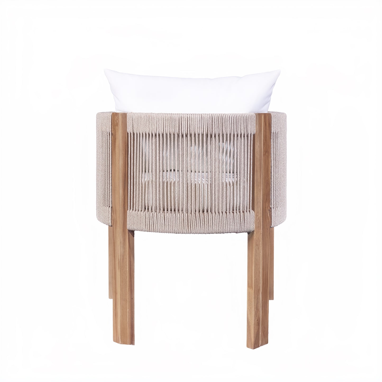 Matera Modern Wood Patio Dining Chair (Set of 2)