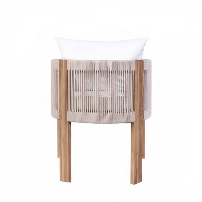 Matera Modern Wood Patio Dining Chair (Set of 2)