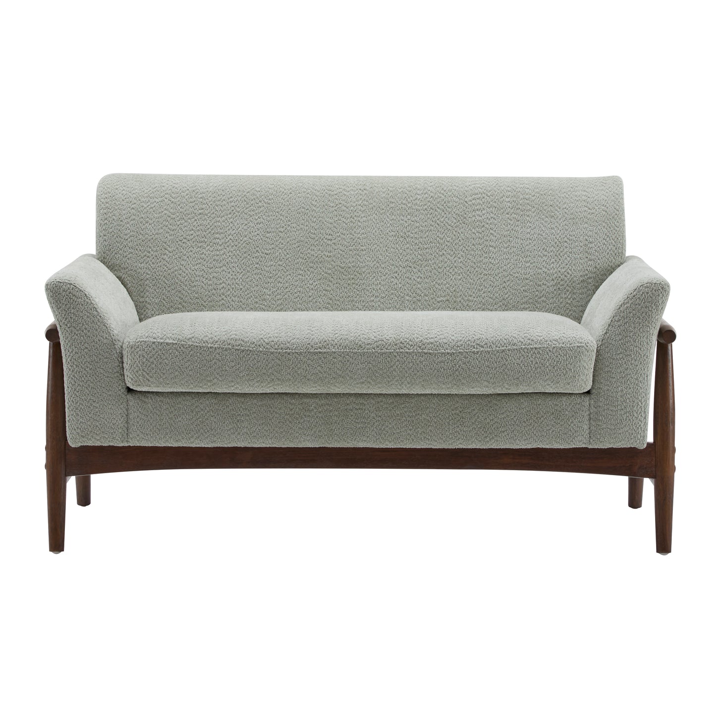 Aeionius Modern Indoor Boucle Loveseat with Flared Arms, Upholstered Fabric Sofa