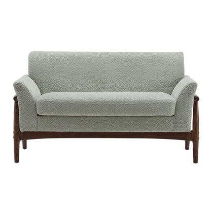 Aeionius Modern Indoor Boucle Loveseat with Flared Arms, Upholstered Fabric Sofa