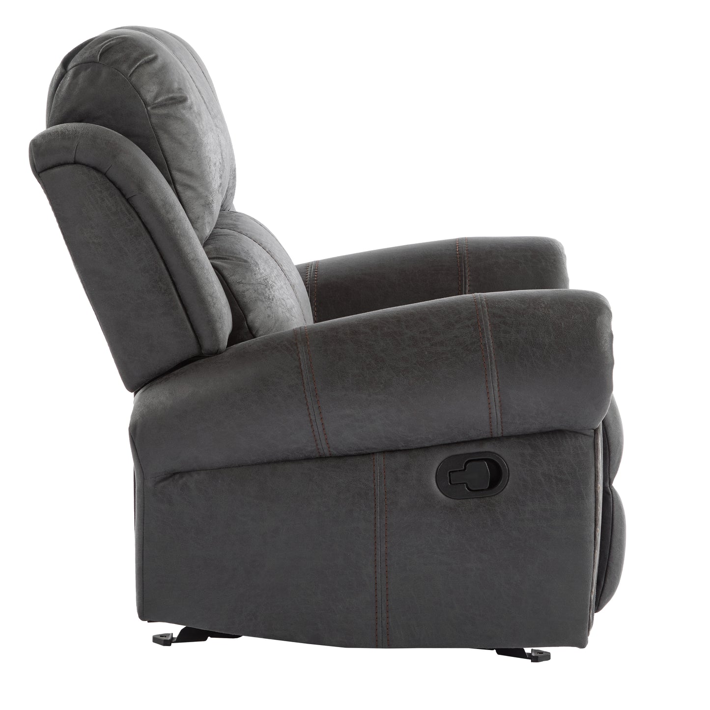 Isellen Suede Manual Glider Standard Recliner