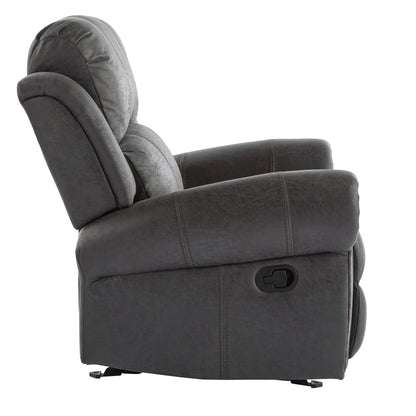 Isellen Suede Manual Glider Standard Recliner