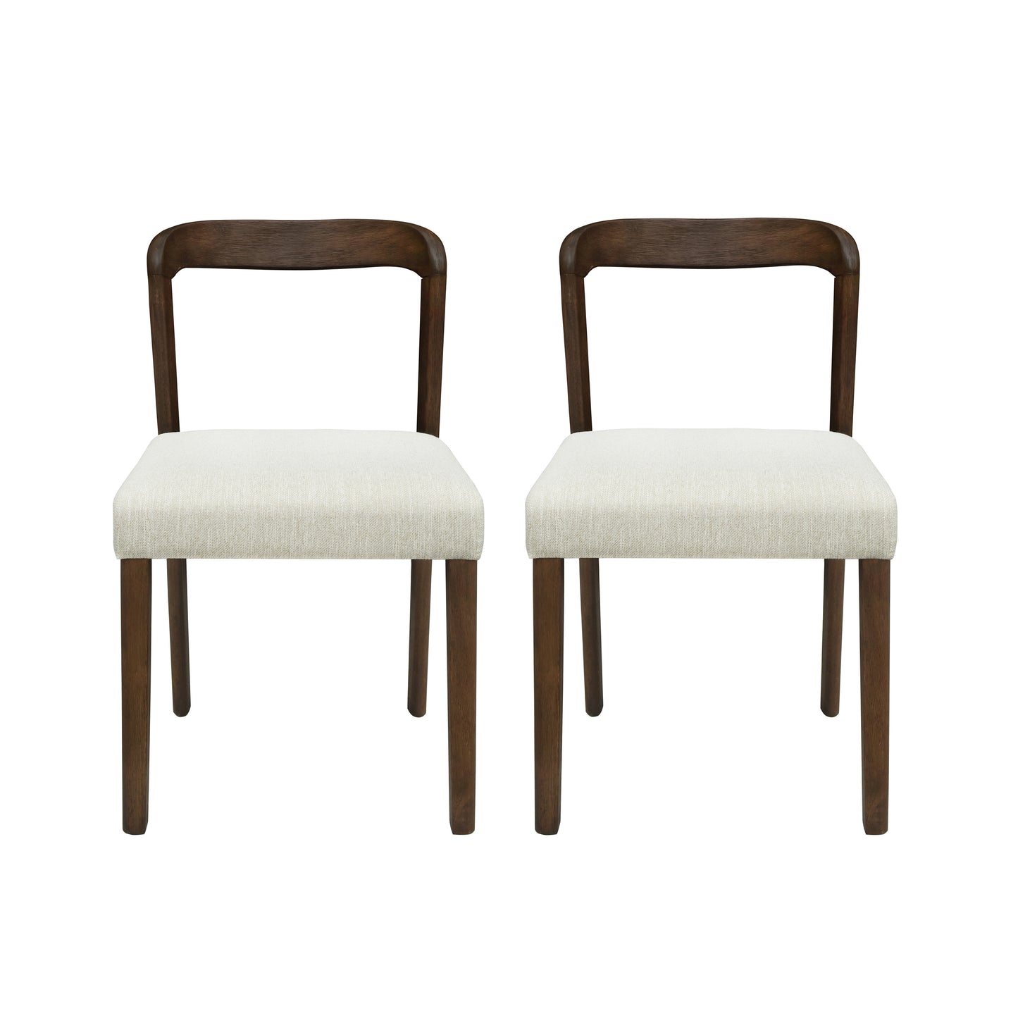 Cavomirium Solid Rubber Wood Dining Chairs,Set of 2