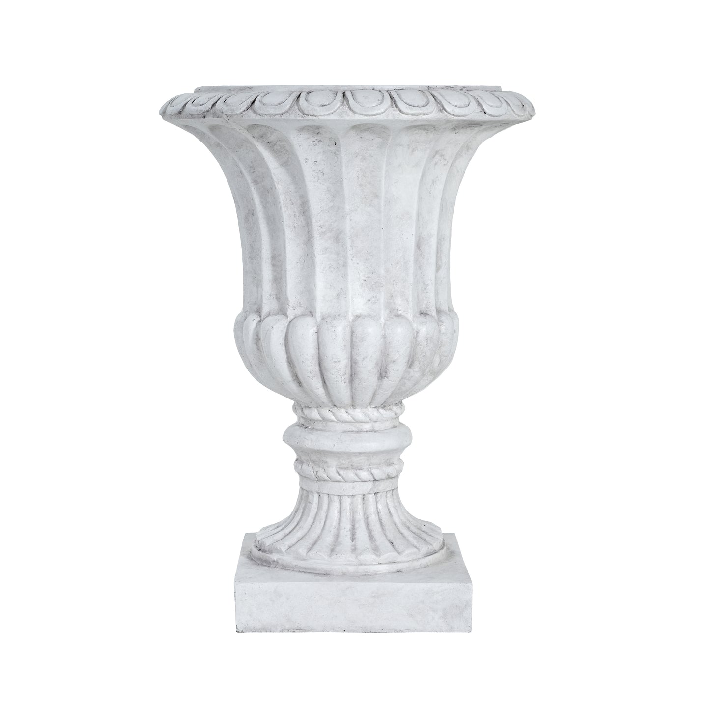 Alder Outdoor Magnesium Oxide Garden Urn Planter, Antique White