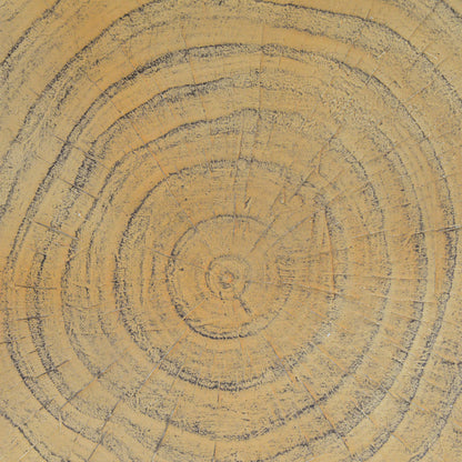 Woanar MGO Twist Shape Side Table, Wood-like texture