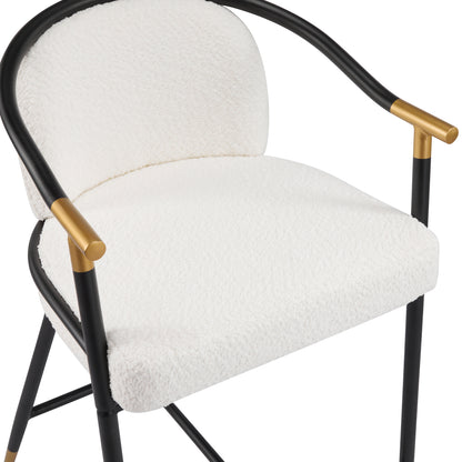 Marovian 26" H Upholstered Counter Stool with Metal Frame