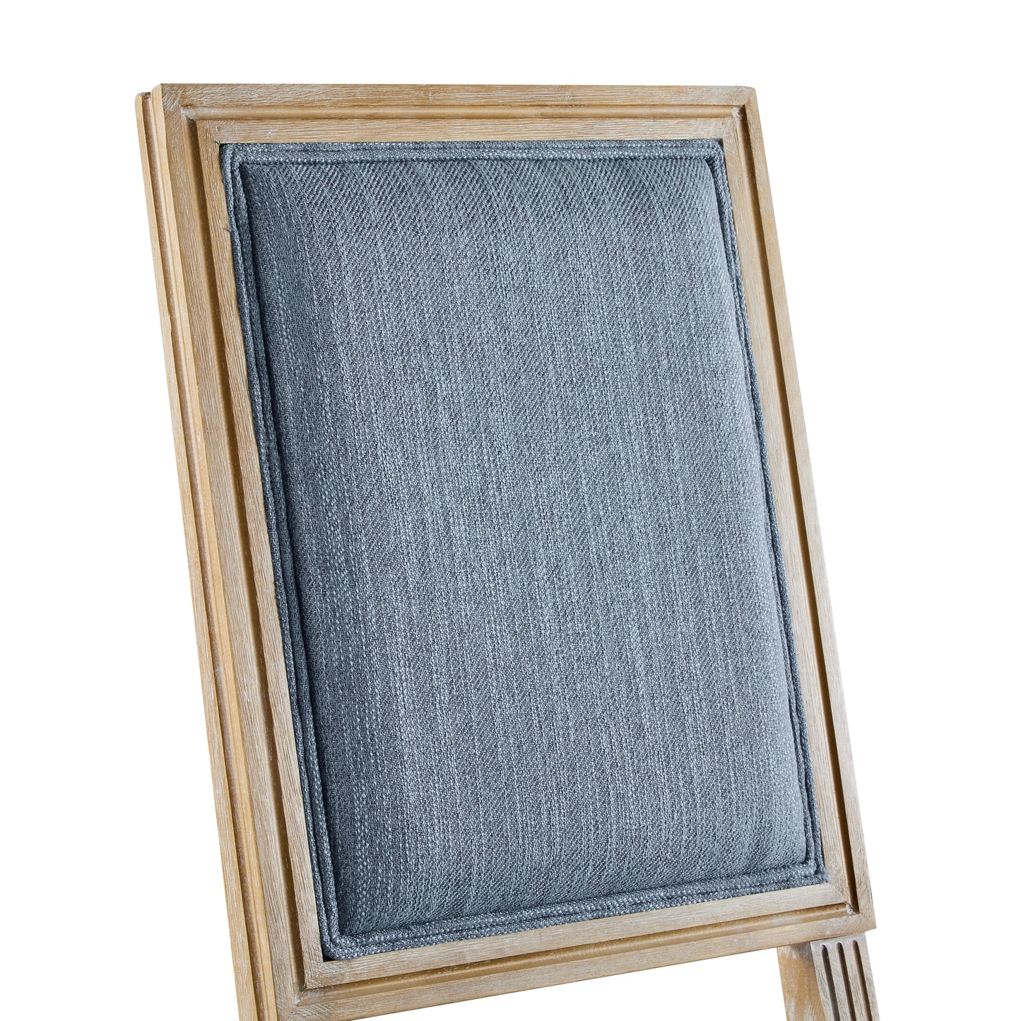 HaChiMi French Country Dining Chairs - Elegant Cane Backrest & Upholstered Seats,Set of 2