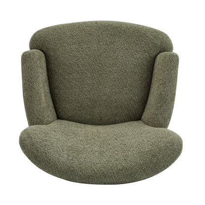 Calla Modern Birch Upholstered Club Chair, Off-White