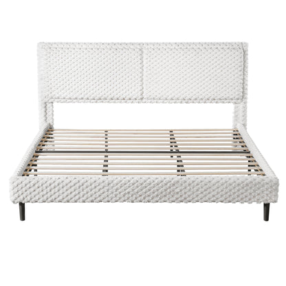 Fessil Simple Modern Plush Soft Bed Comfortable Backrest Bedroom Bed